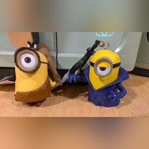 Minion Cro-minion Stuart Bag Clips Keychains NWT